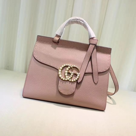 Gucci GG Marmont Leather Top Handle Bag 421890 Pink