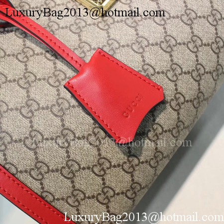 Gucci Padlock GG Supreme Canvas Shoulder Bag 479197 Red