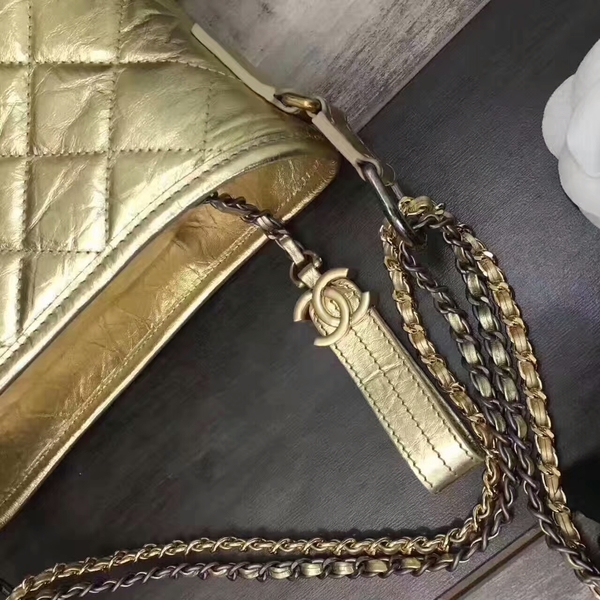 Chanel Gabrielle Calfskin Leather Shoulder Bag 8122A Glod