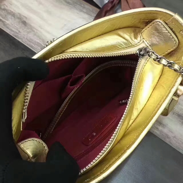 Chanel Gabrielle Calfskin Leather Shoulder Bag 8122A Glod