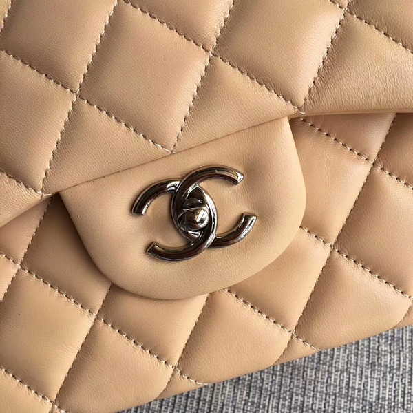 Chanel Flap Shoulder Bags Camel Original Lambskin Leather CF1113 Silver