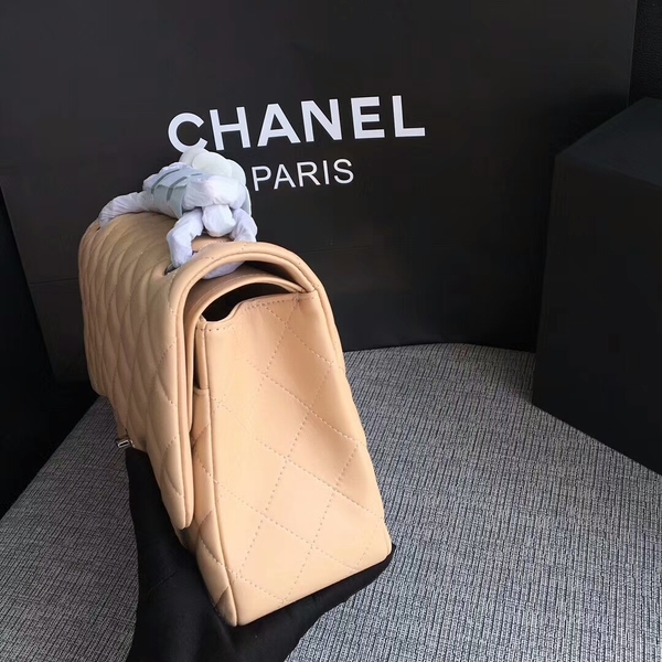 Chanel Flap Shoulder Bags Camel Original Lambskin Leather CF1113 Silver