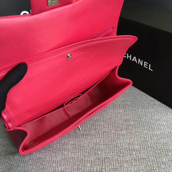 Chanel Flap Shoulder Bags Pink Original Lambskin Leather CF1113 Silver