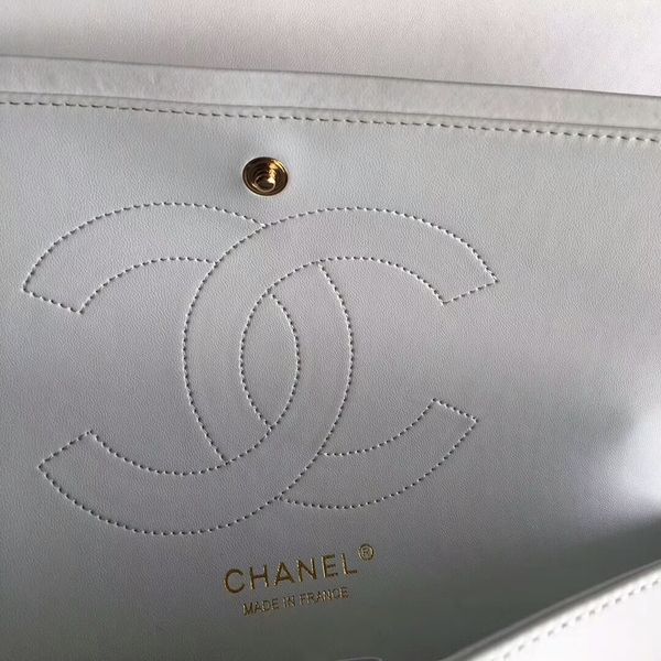 Chanel Flap Shoulder Bags White Original Lambskin Leather CF1113 Glod