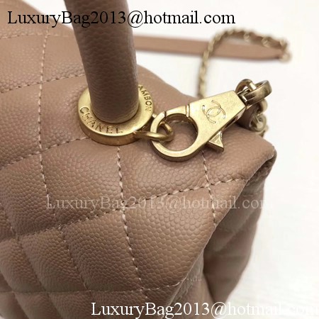 Chanel Classic Top Handle Bag Apricot Original Leather A92991 Gold