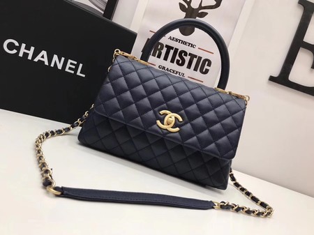 Chanel Classic Top Handle Bag Royal Original Leather A92991 Gold