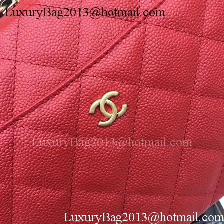 Chanel Shoulder Bag Original Caviar Leather CHA6599 Red