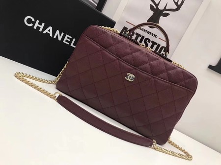 Chanel Shoulder Bag Original Caviar Leather CHA6599 Wine