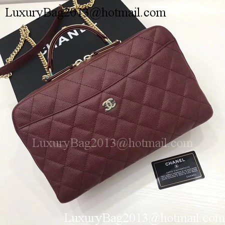 Chanel Shoulder Bag Original Caviar Leather CHA6599 Wine