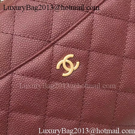 Chanel Shoulder Bag Original Caviar Leather CHA6599 Wine