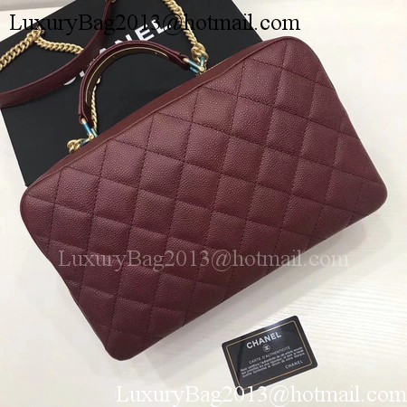 Chanel Shoulder Bag Original Caviar Leather CHA6599 Wine