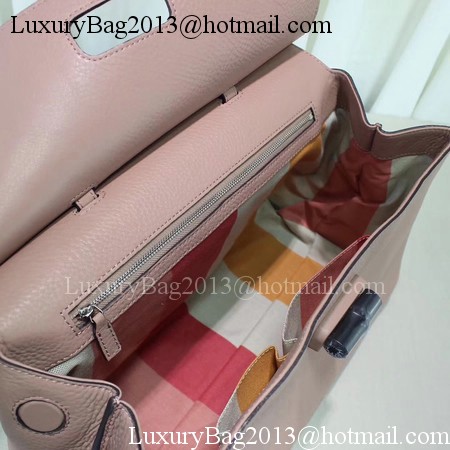 Gucci Bamboo Daily Leather Top Handle Bags 370830 Pink