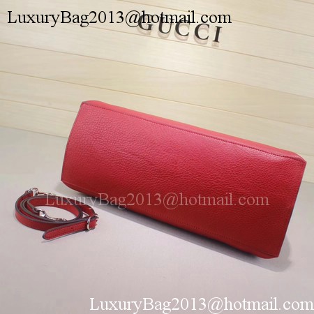 Gucci Bamboo Daily Leather Top Handle Bags 370830 Red