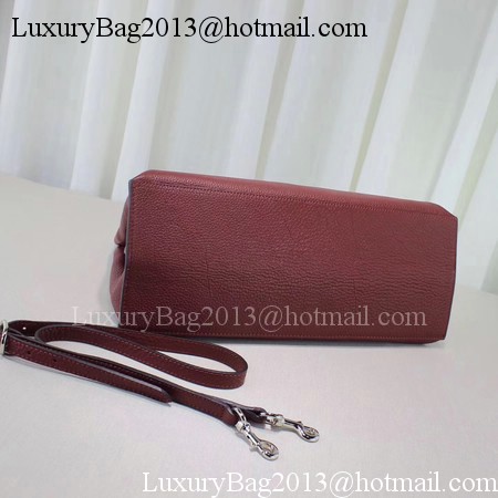 Gucci Bamboo Daily Leather Top Handle Bags 370830 Wine