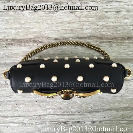 Gucci Broadway Leather mini Bag 453778 Black
