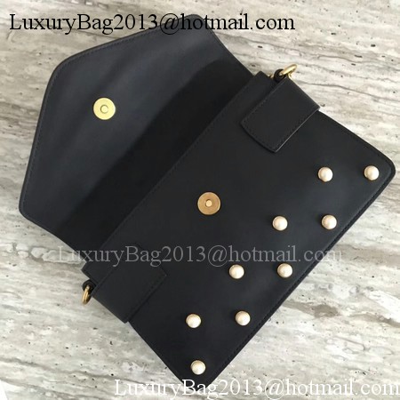 Gucci Broadway Leather mini Bag 453778 Black