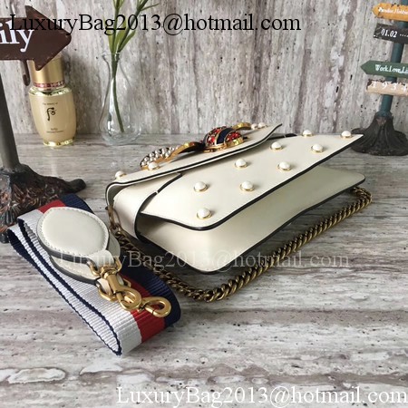 Gucci Broadway Leather mini Bag 453778 OffWhite