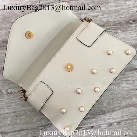 Gucci Broadway Leather mini Bag 453778 OffWhite