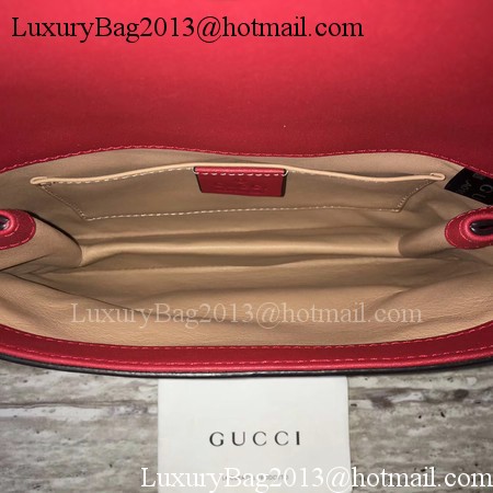 Gucci Broadway Leather mini Bag 453778 Red