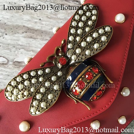 Gucci Broadway Leather mini Bag 453778 Red