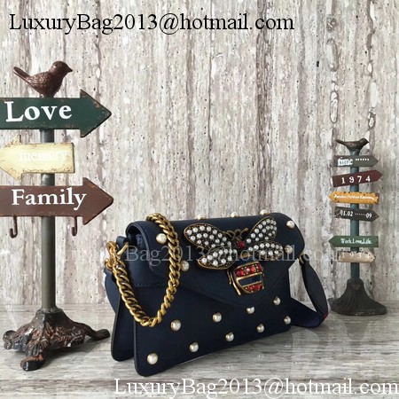 Gucci Broadway Leather mini Bag 453778 Royal