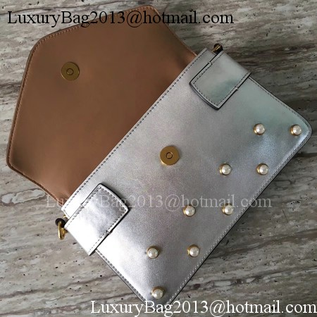 Gucci Broadway Leather mini Bag 453778 Silver