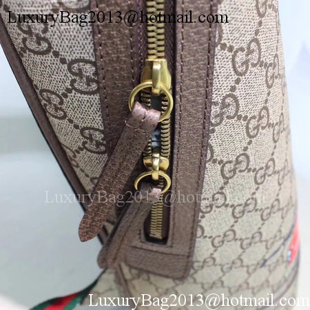 Gucci Butterfly print GG Supreme Backpack 419584 Brown