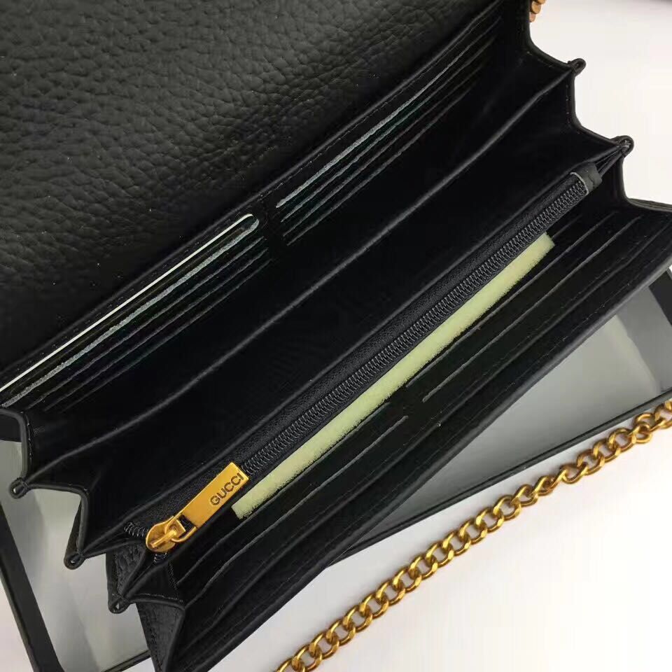 Gucci Calfskin Leather Shoulder Bag 403326 Black