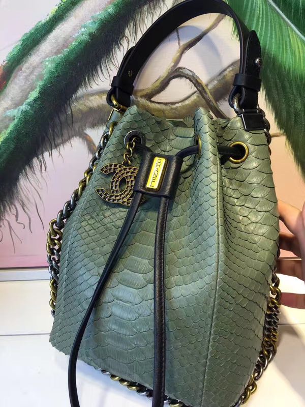 Chanel Original Crocodile Leather Tote Bag CH5528 Green