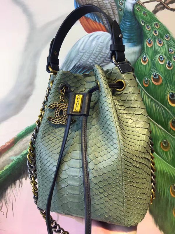 Chanel Original Crocodile Leather Tote Bag CH5528 Green