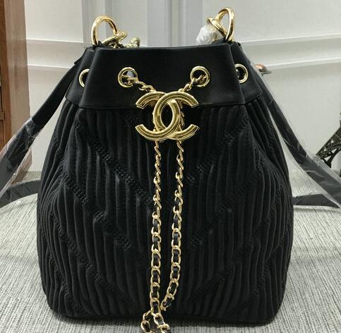 Chanel Calfskin Leather Shoulder Bag 17218 Black