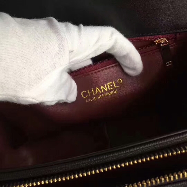 Chanel Original Calfskin Leather Shoulder Bag 8124 Black