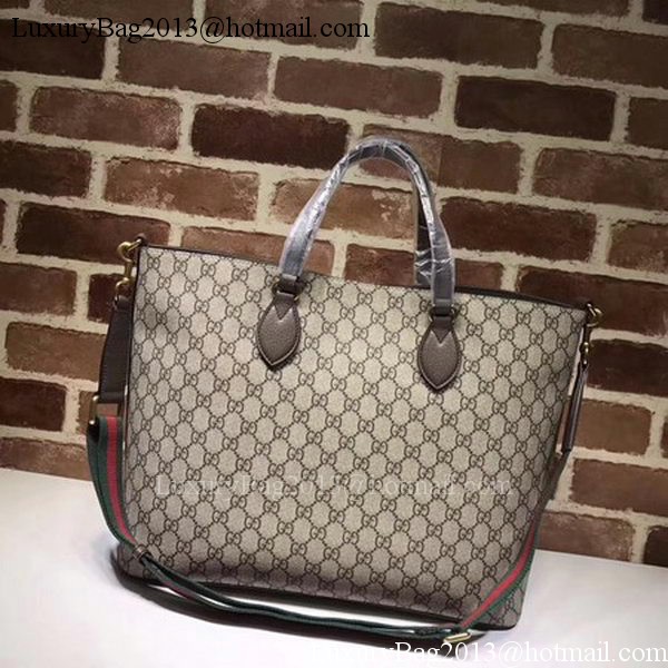 Gucci Courrier Soft GG Supreme Tote Bag 474085 Brown