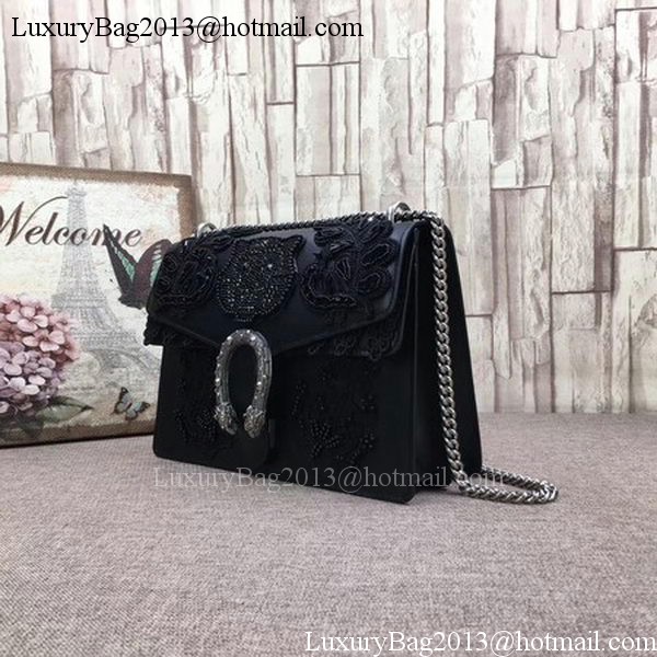 Gucci Dionysus Lichee Original Leather Shoulder Bag 403348 Black