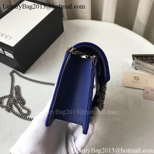 Gucci Dionysus Velvet Super mini Bag 476432 Blue