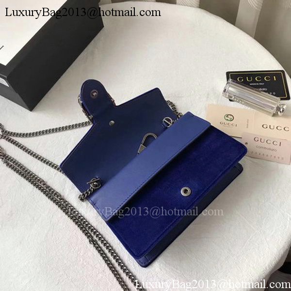 Gucci Dionysus Velvet Super mini Bag 476432 Blue
