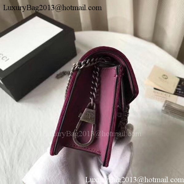 Gucci Dionysus Velvet Super mini Bag 476432 Purple