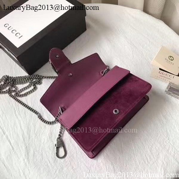 Gucci Dionysus Velvet Super mini Bag 476432 Purple