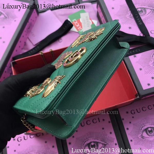 Gucci GG Marmont Animal Studs mini Bag 488426 Green