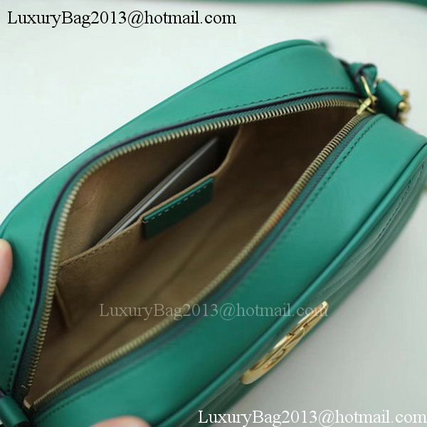 Gucci GG Marmont Matelasse Shoulder Bag 447632 Green