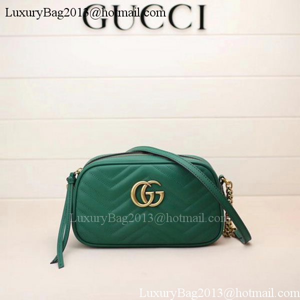 Gucci GG Marmont Matelasse mini Bag 448065 Green