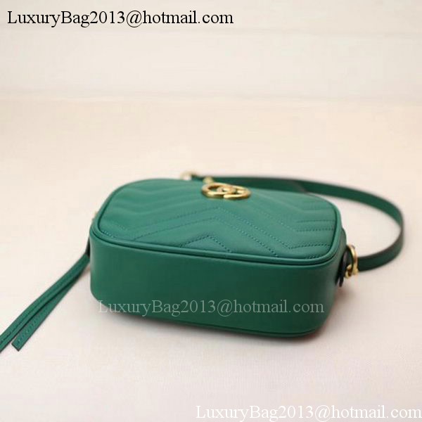 Gucci GG Marmont Matelasse mini Bag 448065 Green