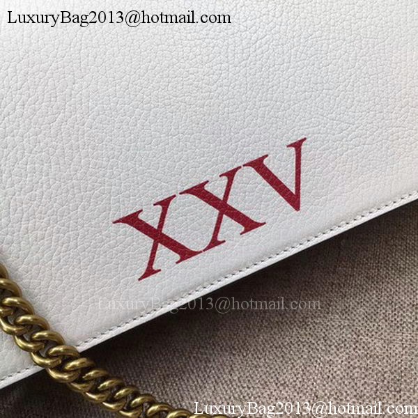 Gucci GG Marmont Original Leather Shoulder Bag 488716 White