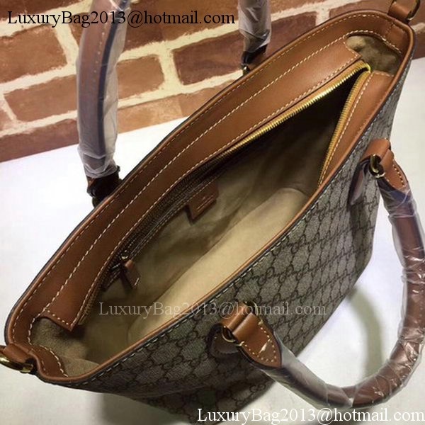 Gucci GG Supreme Tote Bag 432124 Brown