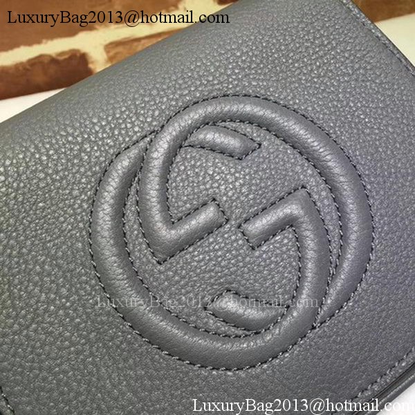 Gucci Soho Chain Shoulder Bag Calfskin Leather 323190 Grey