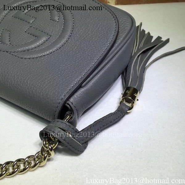 Gucci Soho Chain Shoulder Bag Calfskin Leather 323190 Grey