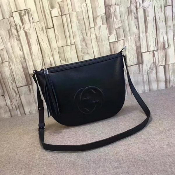 Gucci Soho Leather Messenger Bag 308361 Black