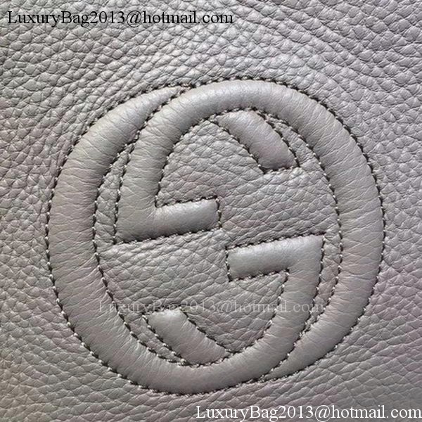 Gucci Soho Small Tote Bag Calfskin Leather 387043 Grey