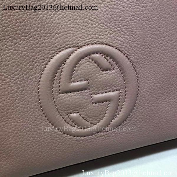 Gucci Soho Small Tote Bag Calfskin Leather 387043 Pink