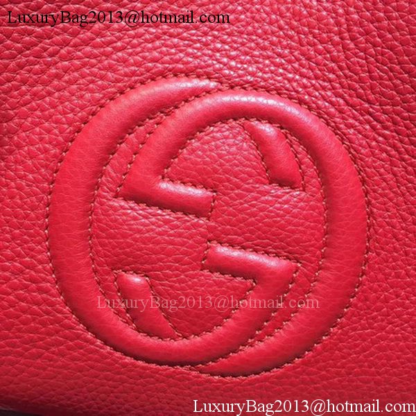 Gucci Soho Small Tote Bag Calfskin Leather 387043 Red